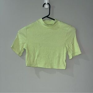 Lime Green Cropped T-Shirt